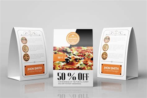 Restaurant Table Tent Template