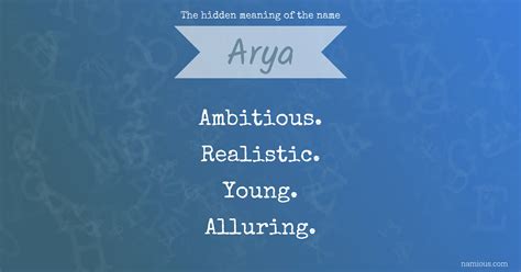 Name Meaning Of Arya