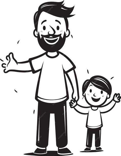 Premium Vector | Daddys Boy Cartoon Iconic Symbol Joyful Journeys Father Son Iconic Emblem