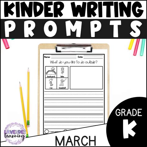 March Writing Prompts for Kindergarten and 1st Grade - Spring Writing ...