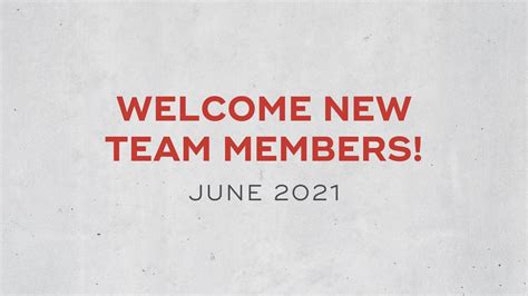 Welcome New Team Members