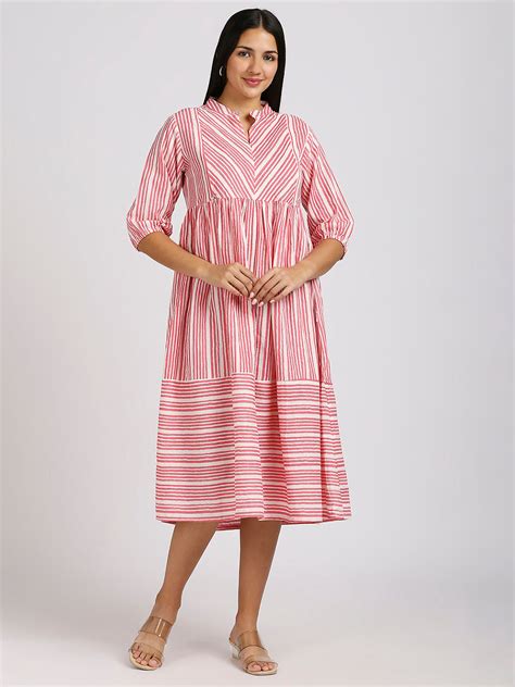 Mee Mee Light Pink Cotton Striped Maternity Dress – Me n Moms