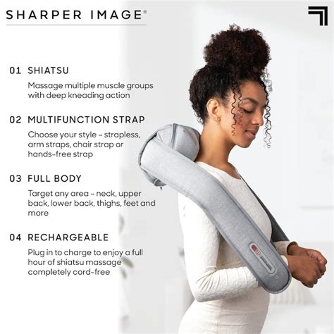 Sharper Image Shiatsu Full Body Cordless Battery Massage Ball 1014508 ...