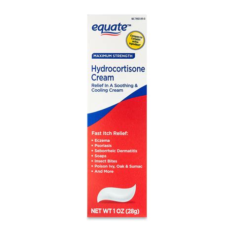 Equate Anti Itch Maximum Strength Hydrocortisone Cream, 1 oz, Compare to Cortaid® Active ...