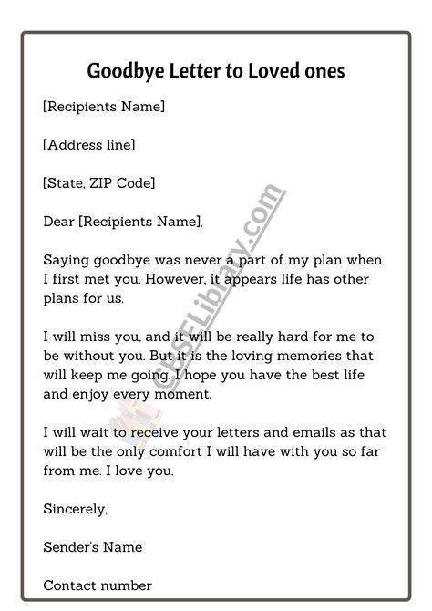 Sample Goodbye Letters | Example, Sample and How To Write Sample ...