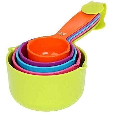 Buy Wolpin (Set of 12 Pieces) Plastic Measuring Cups and Measuring ...
