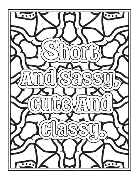 Premium Vector | Sassy Quotes Coloring Pages for Kdp Coloring Pages