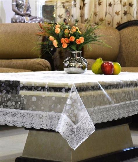 Buy Kuber Industries PVC 4 Seater Transparent Centre Table Cover ...