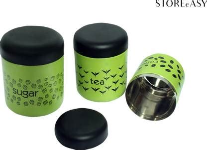STOREeASY Steel Tea Coffee & Sugar Container - 700 ml, 500 ml, 300 ml ...