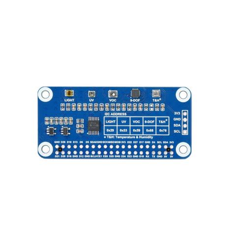 Environment Sensor HAT for Raspberry Pi I2C with Multi Sensor Suite ...