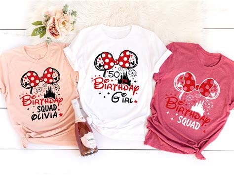 Custom Disney Family Birthday Shirts, Disney Birthday Squad Shirt ...
