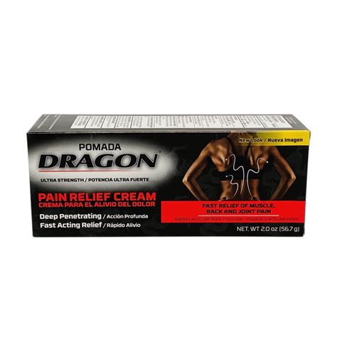 Buy Pomada Dragon. Pain Relief Cream. Fast Acting. Analgesic for ...