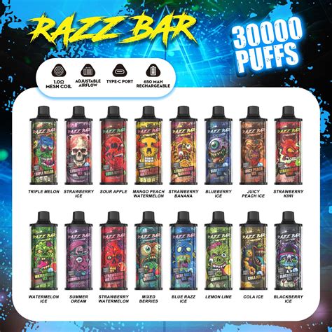 RazzBar 30000 Puffs | Vaper Desechable Potente y Duradero – Aivono