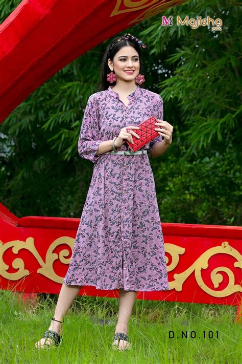 Majisha Nx Monika Belt 1 Casual Wear Designer Kurti Collection ...