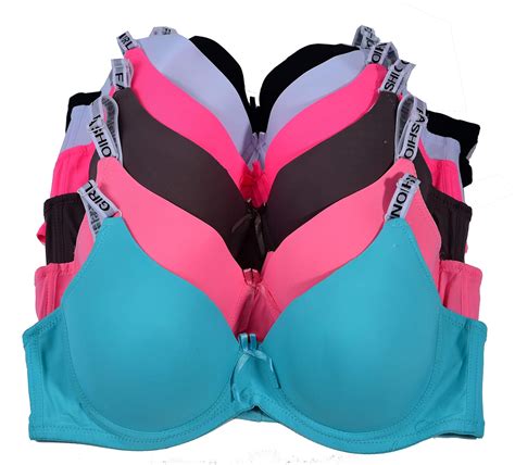 Buy Pink Women Bras 6 Pack of Bra B Cup C Cup D Cup DD Cup (40D) at ...