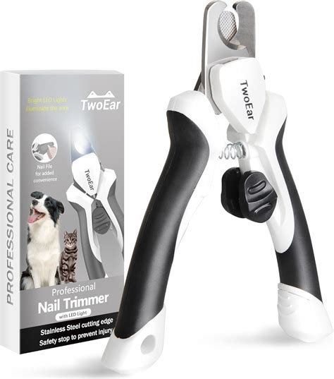 TwoEar Dog Nail Clippers with Light, Dog Nail Trimmers with Quick ...