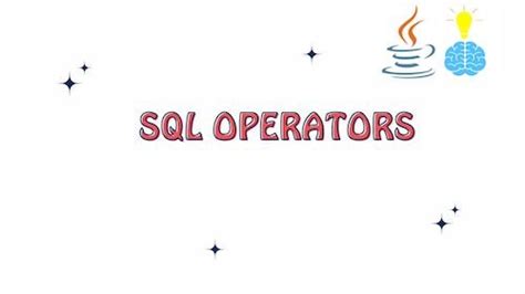 Basic SQL Operators 的图像结果