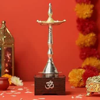 SolarBasket Solar Silver samai Akhand Solar Diya for Puja,Temple,Home ...