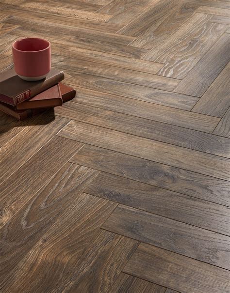 Vintage Chateau Herringbone - Antique Brown Laminate Flooring | Direct ...
