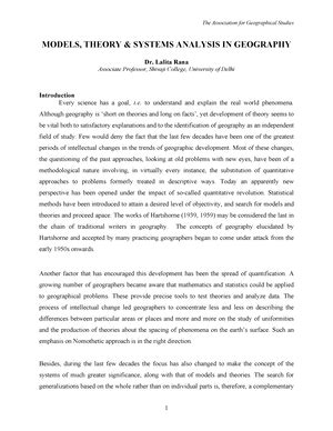 BA( hons.) Geography - Delhi University - Studocu