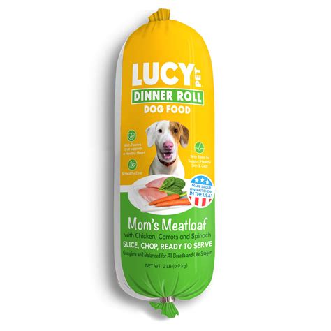 Amazon.com : Lucy Pet Dinner Rolls- Mom's Meatloaf Chicken with Carrots ...