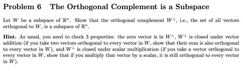 Image result for Orthogonal Complement of a Subspace