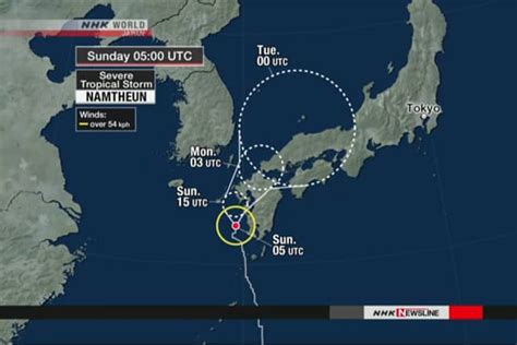 Japan: Westliche Gebiete bereiten sich auf den tropischen Sturm vor