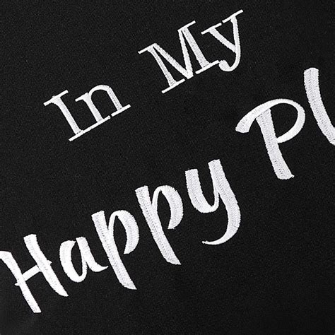 In My Happy Place Black Square Outdoor Throw Pillow, 18" | At Home