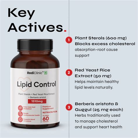 RediClinic Lipid Control Capsules | Supports Cholesterol Levels & Heart ...