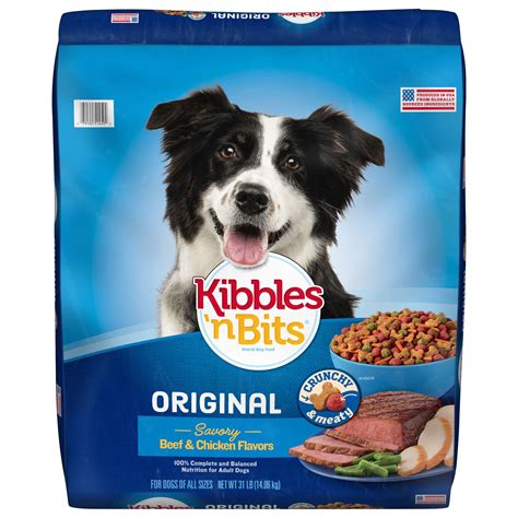 Kibbles 'n Bits Original Savory Beef & Chicken Flavor Dry Dog Food, 31 ...