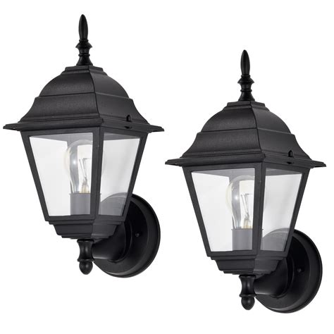 Free Shipping! Outdoor Light Fixtures Wall Mount 2 Pack Black Exterior ...