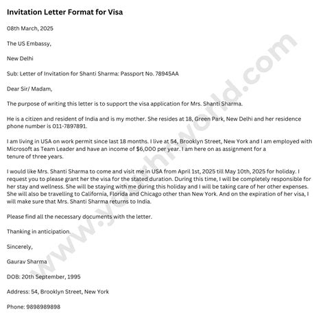 Image result for Invitation Letter Example