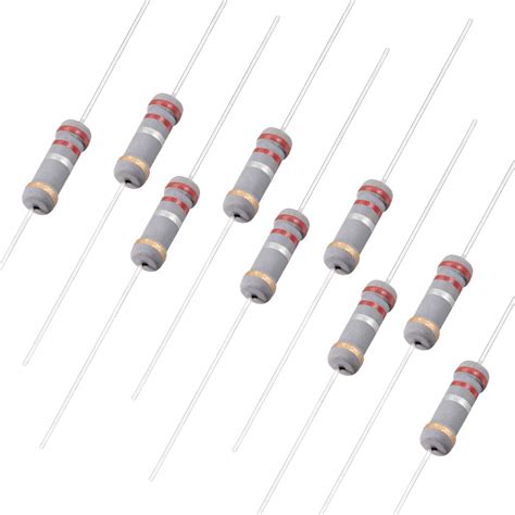 uxcell 100pcs Axial Lead Carbon Film Resistors 0.22 Ohm 1W 5% ...