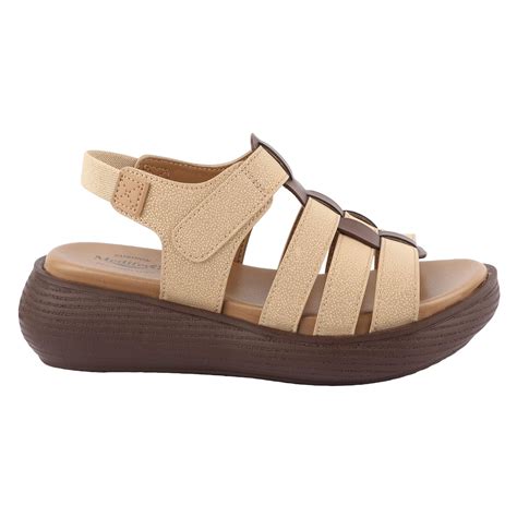 Buy Medifeet Women's Back Strap Wing Sandals (BEIGE, 4) at Amazon.in