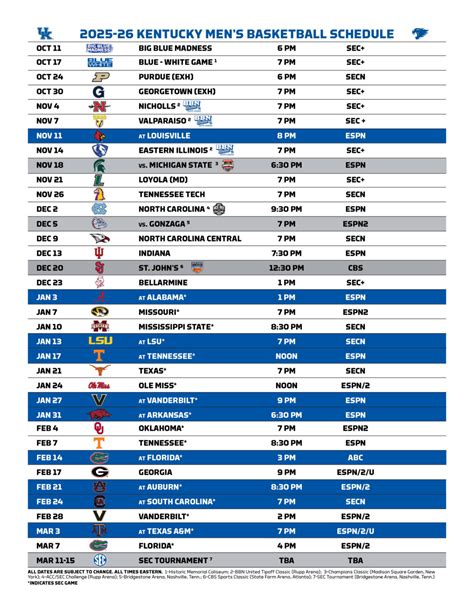 Men's Basketball Announces 2025-26 Finalized Schedule
