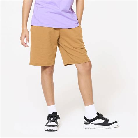 Kids' Unisex Multisport Cotton Shorts - Brown