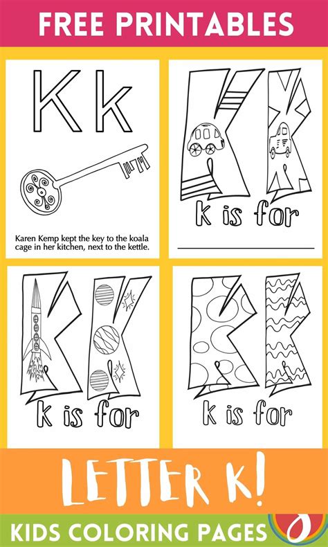 Letter K Coloring Worksheet