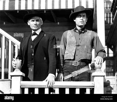 THE JAYHAWKERS, from left, Jeff Chandler, Fess Parker, 1959 Stock Photo ...