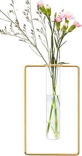 Buy Lavish Craft Gold Wall Vase Hanging Geometric Metal Vase Hydroponic ...