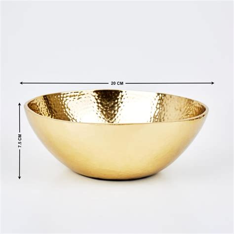 Buy Splendid Gold Rush Gisela Metal Hammered Decorative Bowl from Home ...