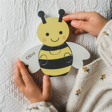 Personalised Wooden Bee Puzzle - Honey Pot Workshop