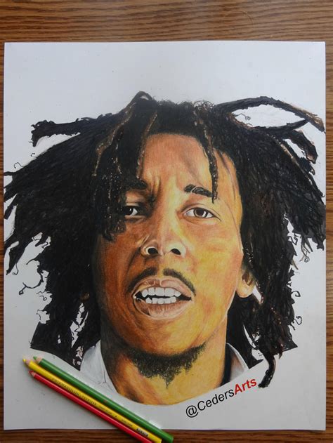 Bob Marley color pencil drawing by cedersarts on DeviantArt