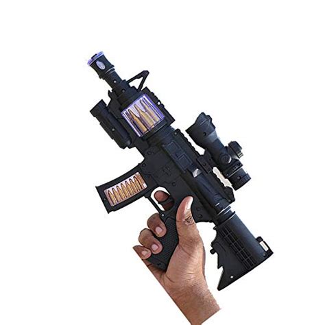 Dazzling Sub Machine Gun Toy Rifle - Toy Gun Features Flashing Light ...
