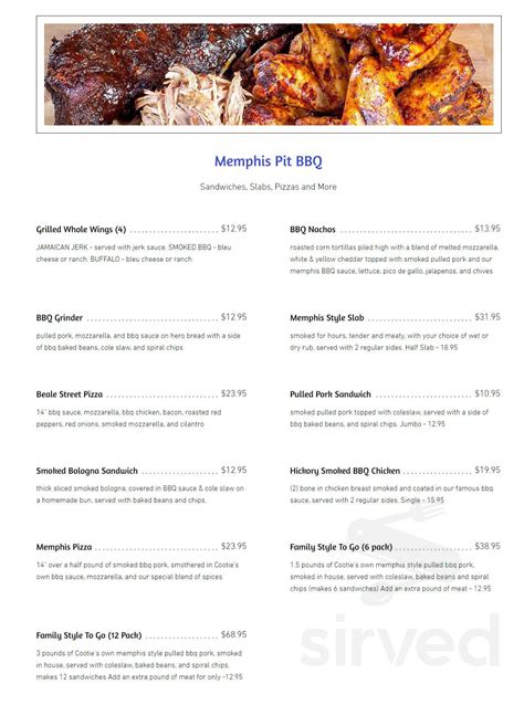 Cootie Brown's N. Roan menu in Johnson City, Tennessee, USA