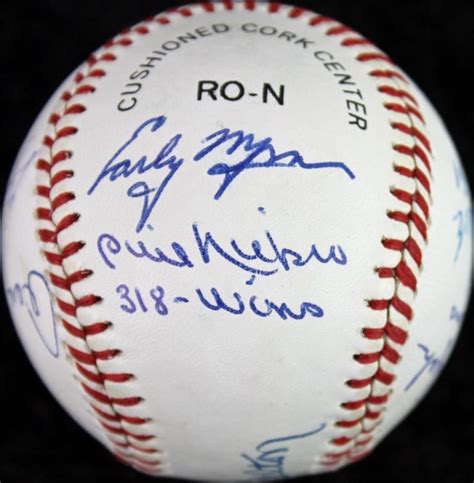 Lot Detail - 300 Win Club Signed OAL Baseball w/ 8 Sigs incl. Ryan ...