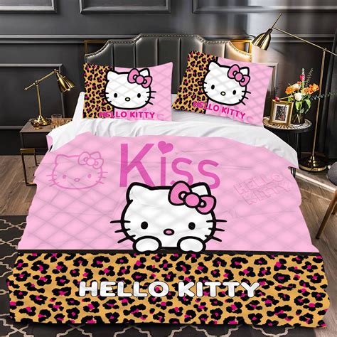 Hello Kitty Bed Set - Luxury Pink Bed Linen & Quilt Set LS900| Lusy Store