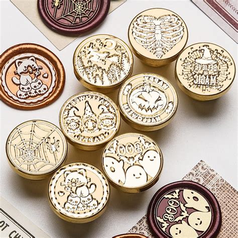 Halloween Wax Seal Stamps, Spooky Wax Seals, Ghost Wax Seals, Creepy ...