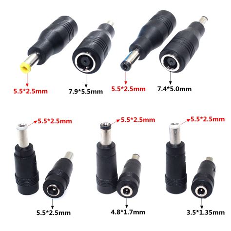 5.5*2.5mm DC Power Plug Adapter DC jack 5.5 X 2.5 mm Male to 7.9*5.5 7. ...