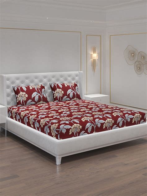 Buy MOCA by Monte Carlo 120 GSM Microfibre Double Bedsheet with 2 ...