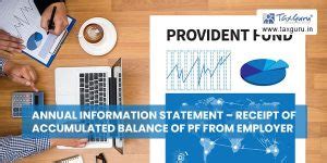 Annual Information Statement – Receipt of accumulated balance of PF ...